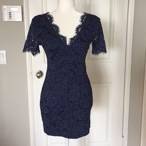 Navy blue lace dress